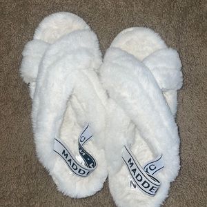 Madden nyc slippers, worn once for bridal getting ready
